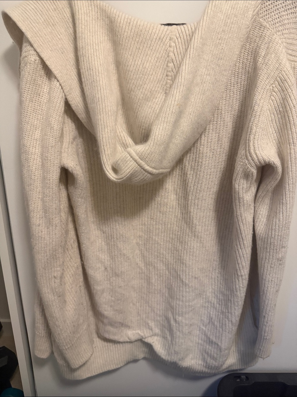 Talula Cream Open-Front Ribbed Cardigan - Picture 4 of 4